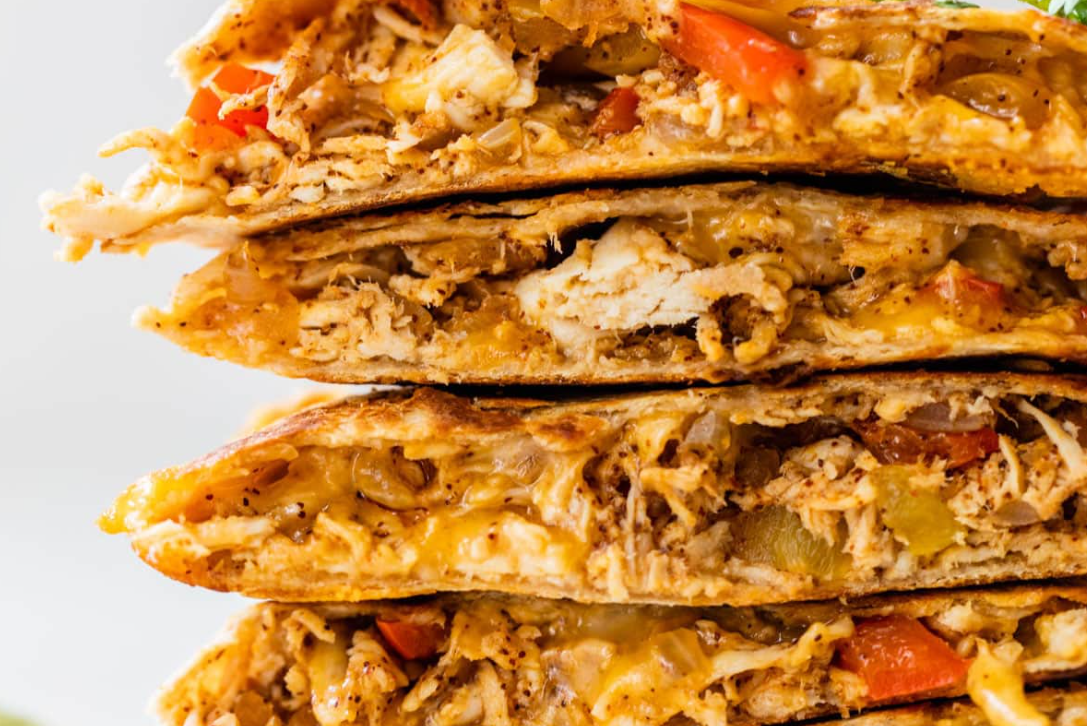 CHICKEN OR BEEF QUESADILLAS